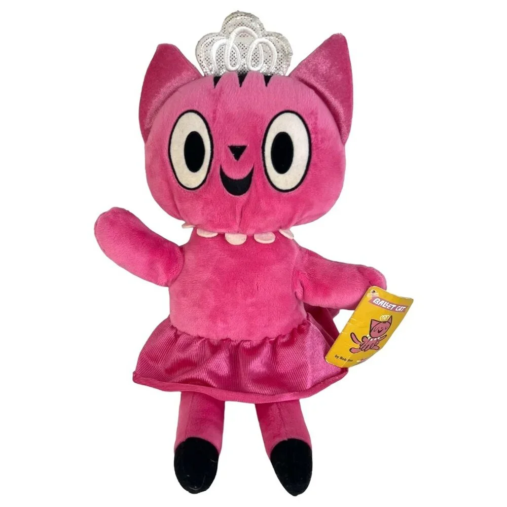 Kohl’s Cares for Kids Ballet Cat lPush 14” Pink Stuffed Animal‎ Toy With Crown